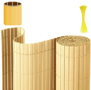 Schermo per giardino in PVC da 0,8x4m per privacy - separazione per giardino e schermo per balcone da 0,8x4m - colore bambù