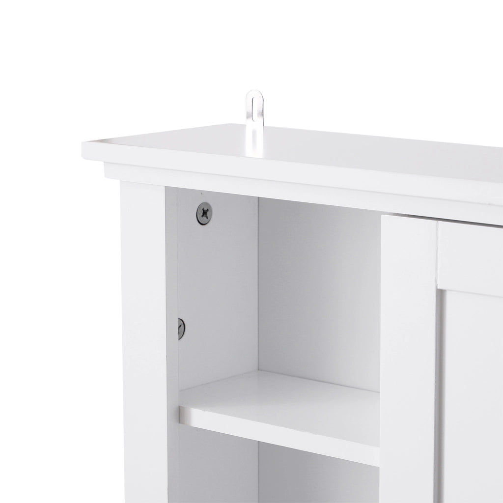 Armadietto Bagno Sospeso Multifunzionale ¨C zephmum ¨C Bianco 53x14.5x50.5 cm