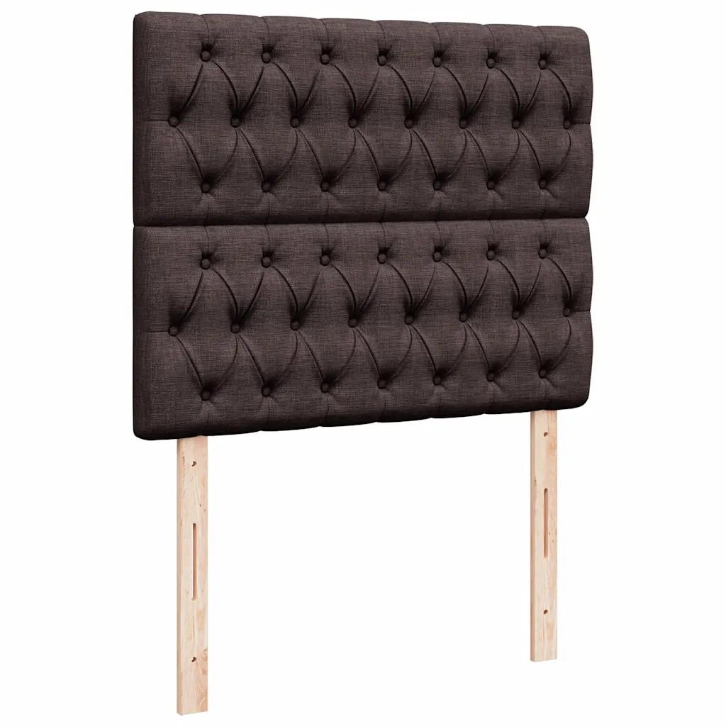 Giroletto a Molle con Materasso Marrone Scuro 120x200cm Tessuto 3294333
