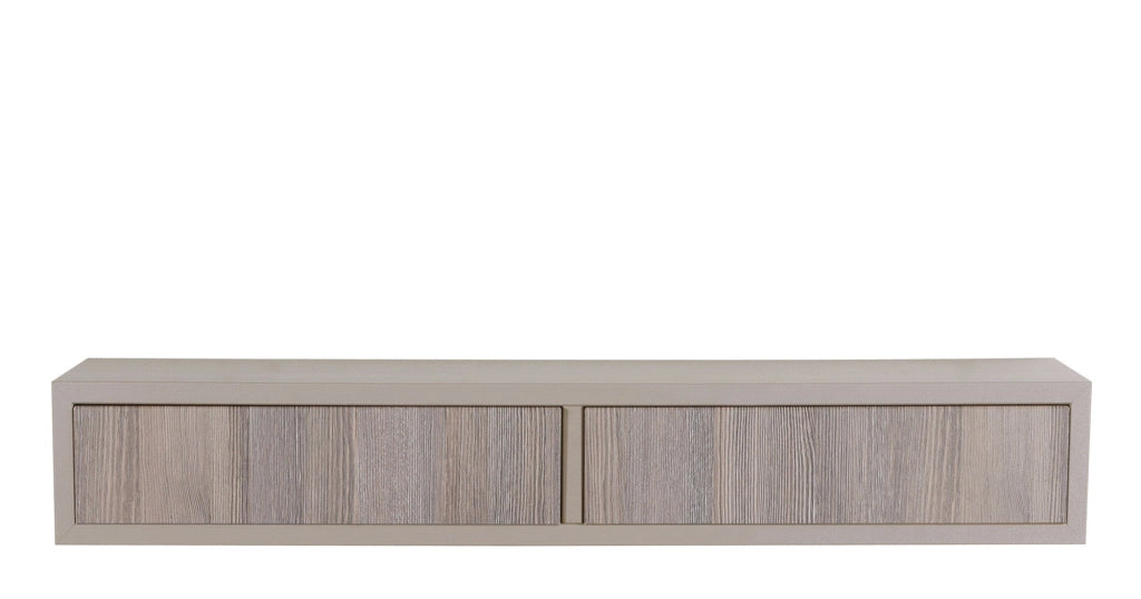 Mensola da Parete con 2 Cassetti 88,2x13,4x20 cm in Fibra di Legno Domino Marrone e Rovere Moka