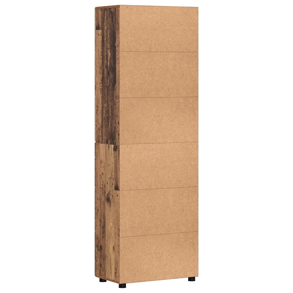 Credenza con lo scaffale FLORIN Legno vecchio 60 x 35 x 182 cm 3397922