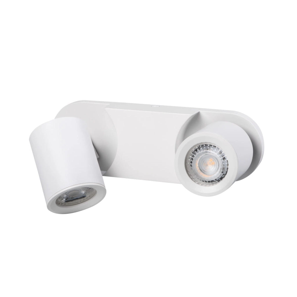 Kanlux Laurin Plafoniera barra 2xGU10 bianca alluminio