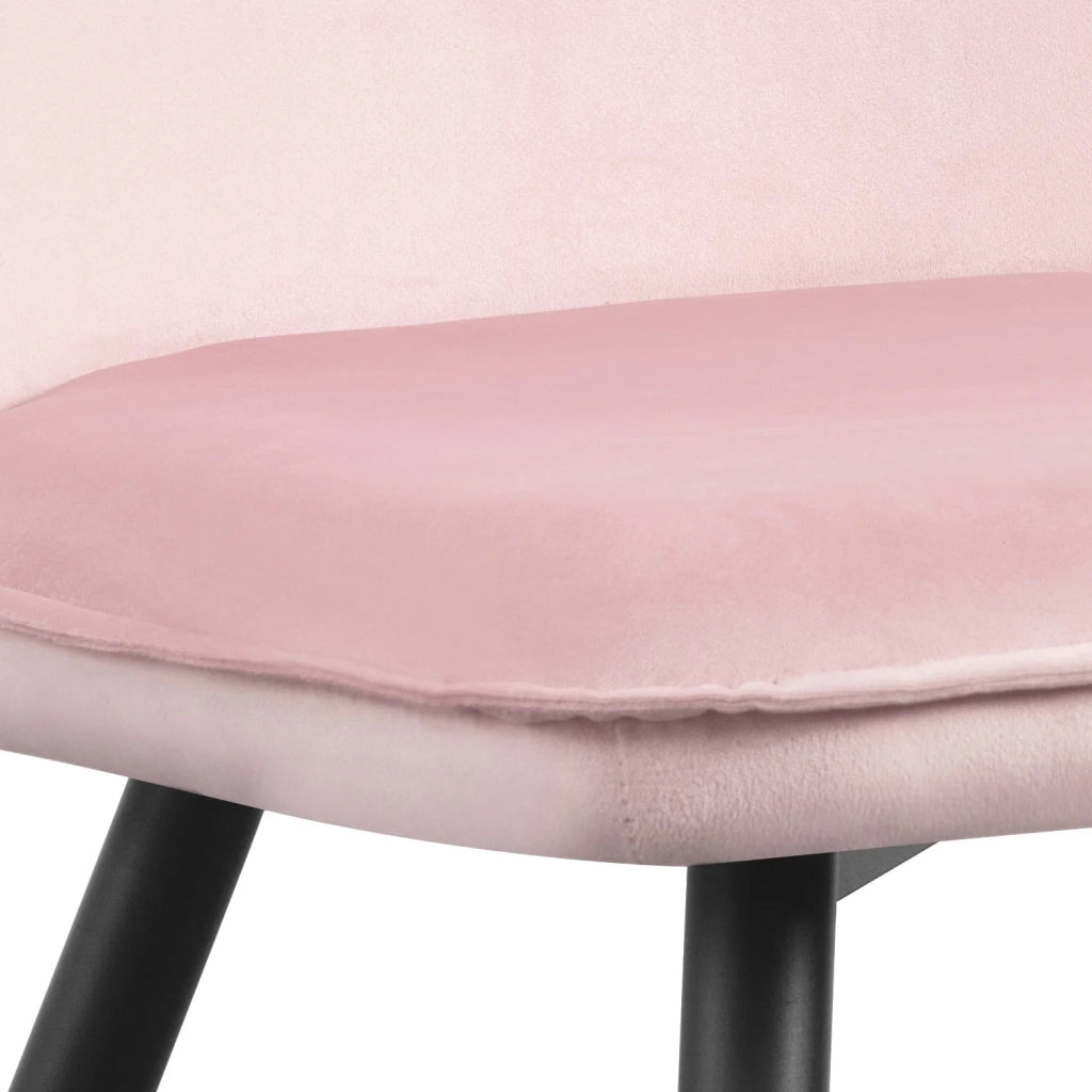 LÚZETE - SEDIA HADLEY IN VELLUTO ROSA
