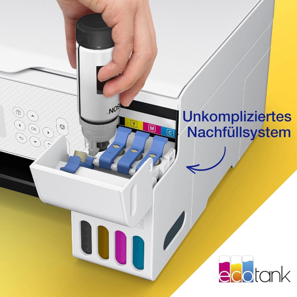EcoTank ET-2876 - Stampante multifunzione per serbatoi di inchiostro Wi-Fi A4, con scorta di inchiostri inclusi fino a 3 anni