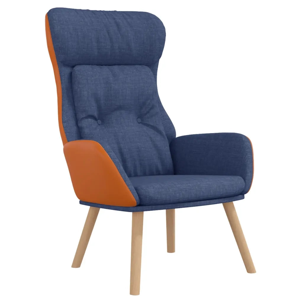 Poltrona Rilassante Blu in Tessuto e PVC cod mxl 7548