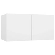Mobile TV multimediale scaffale per televisione televisore buffet sala da pranzo soggiorno camera da letto sospeso 60 x 30 x 30 cm bianco 02_0028485