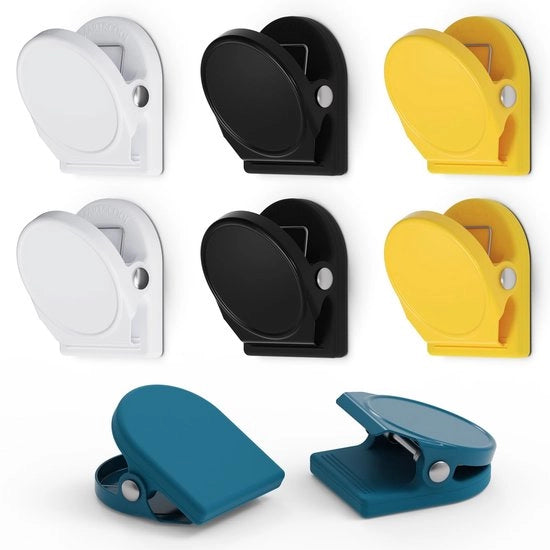 8 pezzi di clip magnetiche con base in silicone, clip magnetiche resistenti agli urti per frigorifero, lavagna, cucina, scuola, clip magnetica multiuso