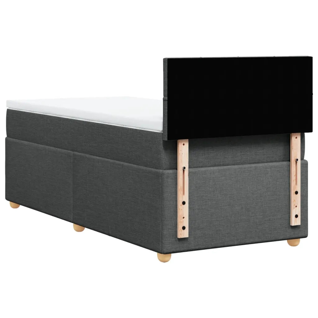 Giroletto a Molle con Materasso Grigio Scuro 90x190 cm Tessuto 3286536