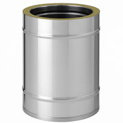 Tubo acciaio doppia parete Ø 250/300 mm sp. 0,5 mm h. 500 mm canna fumaria