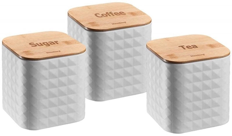 Klausberg KB-7483 Set portapane in acciaio con tagliere in bambù