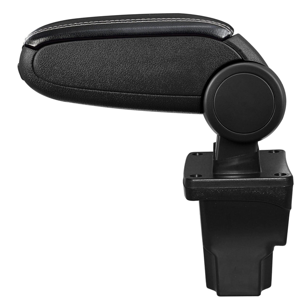 Bracciolo centrale per Seat Leon III (tipo 5F) con scomparto imbottito in similpelle nera con cuciture bianche 03_0000670