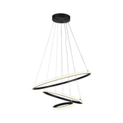 Lampadario LED 3 anelli nero 3000K 32W V-TAC VT-7816