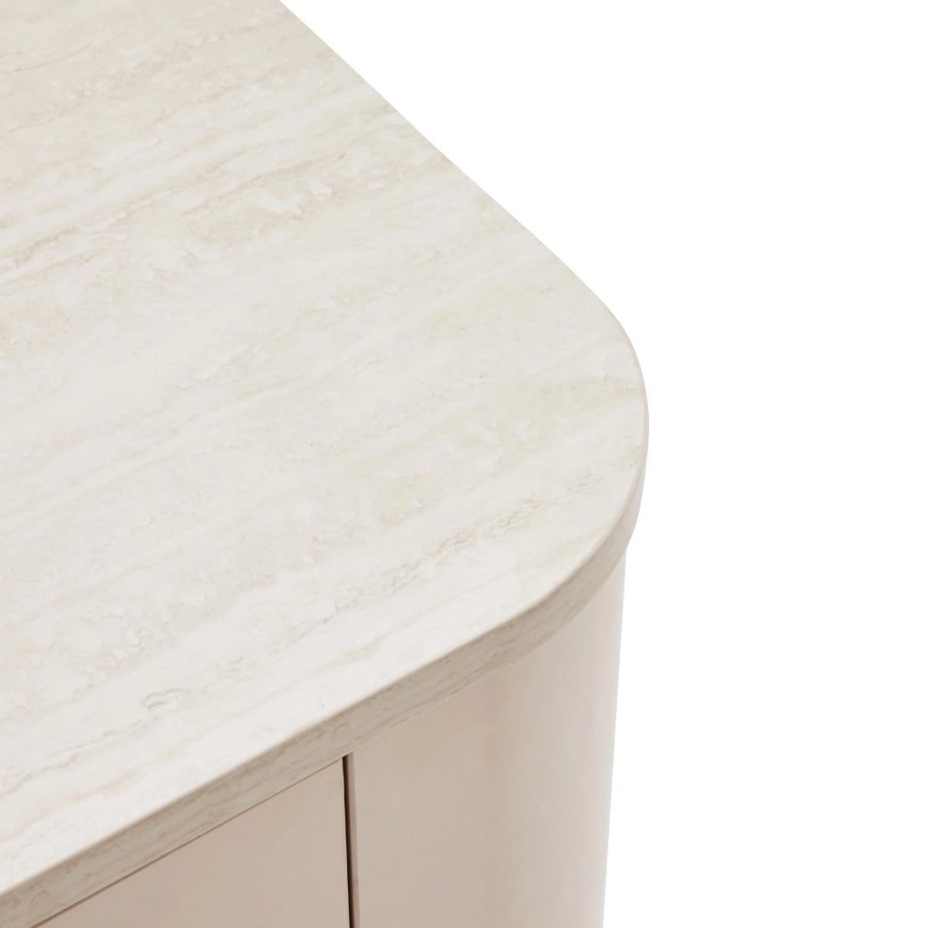 Oviala - Credenza semplice a 4 ante 180 cm crema