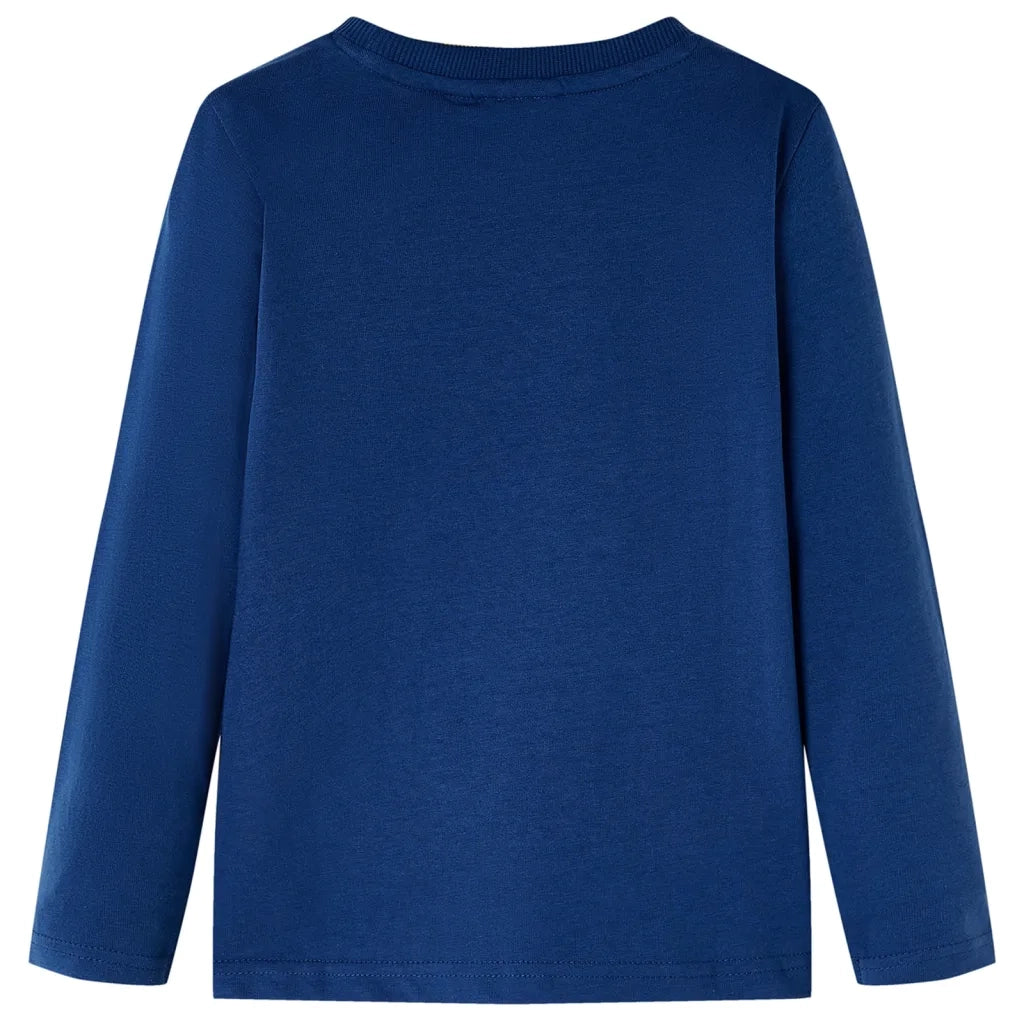Maglietta da Bambino a Maniche Lunghe Blu Jeans 104 13135