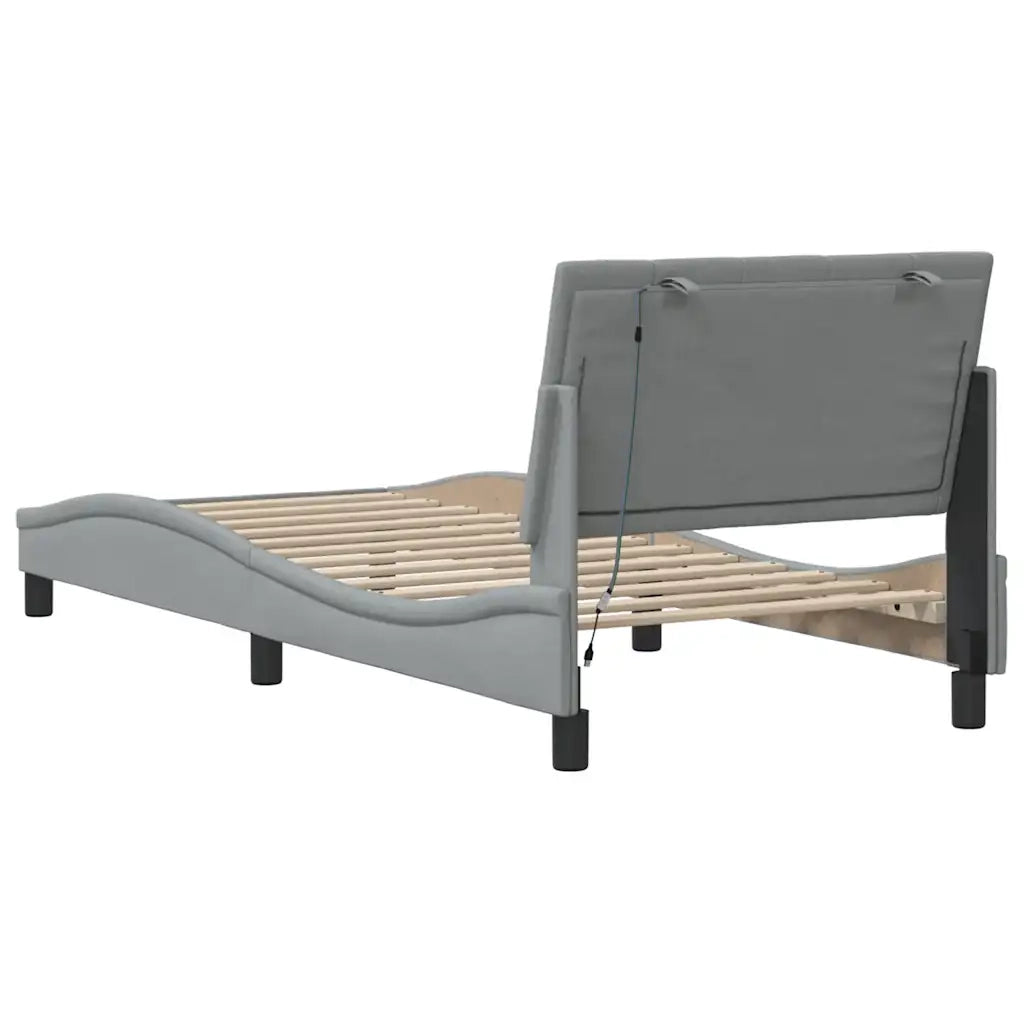 Giroletto senza Materasso Hanko Grigio Chiaro 80x200 cm Tessuto 3310419