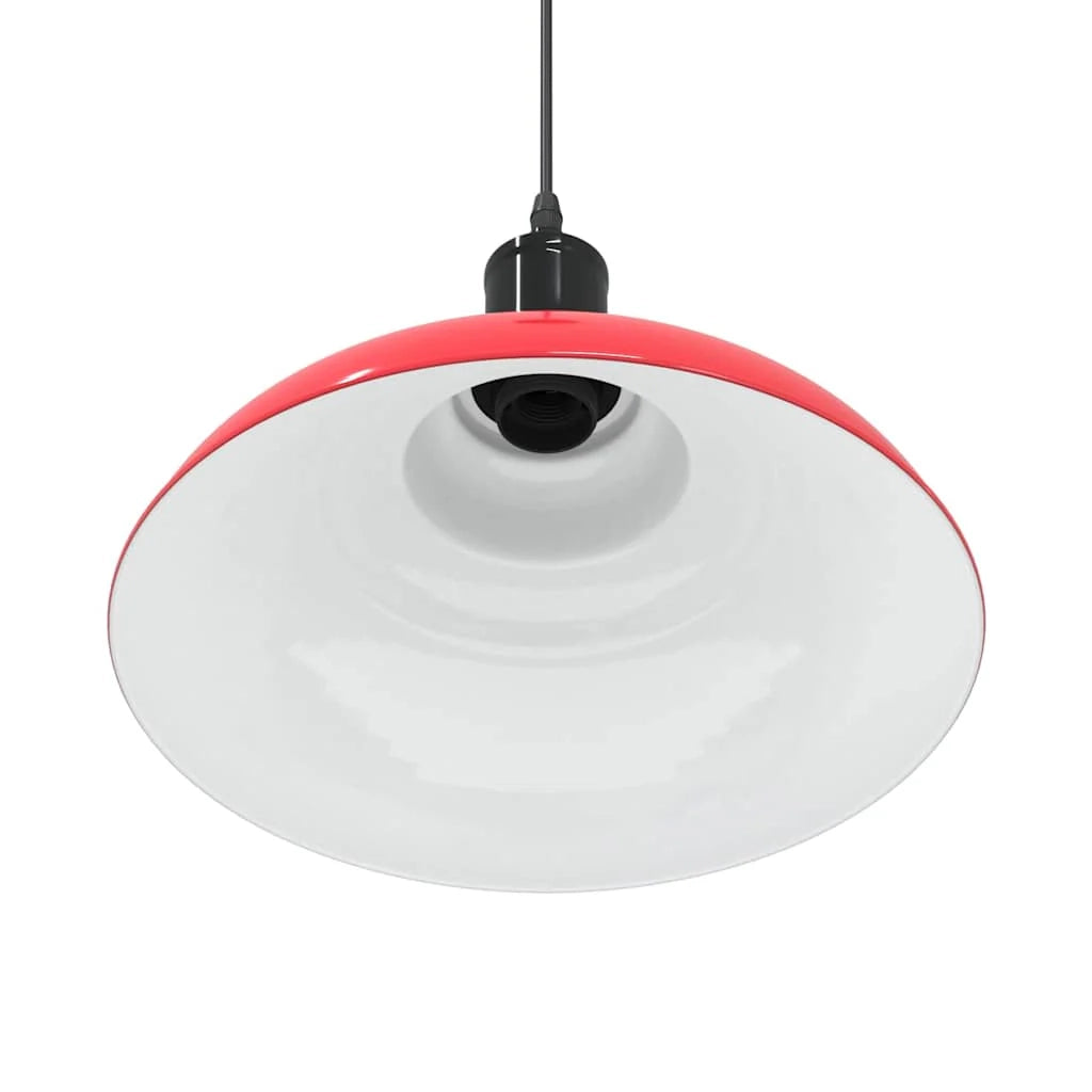 Lampada a sospensione vintage regolabile 31 x 13 cm design semplice cucina/soggiorno metallo rosso lucido 02_0058008