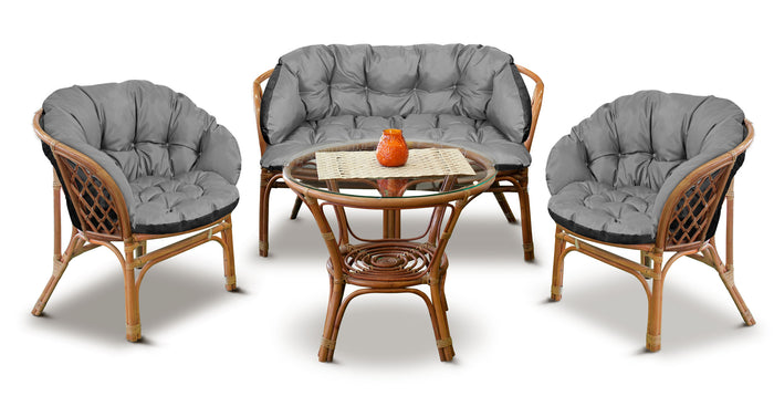 Cuscino da giardino AIO FACTORY 190x40 cm, impermeabile, grigio, per divano e panca