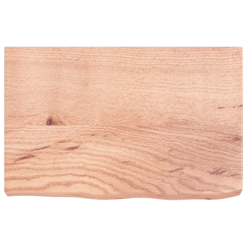 Ripiano Muro Marrone 60x40x(2-6) cm Massello Rovere Trattato 363649