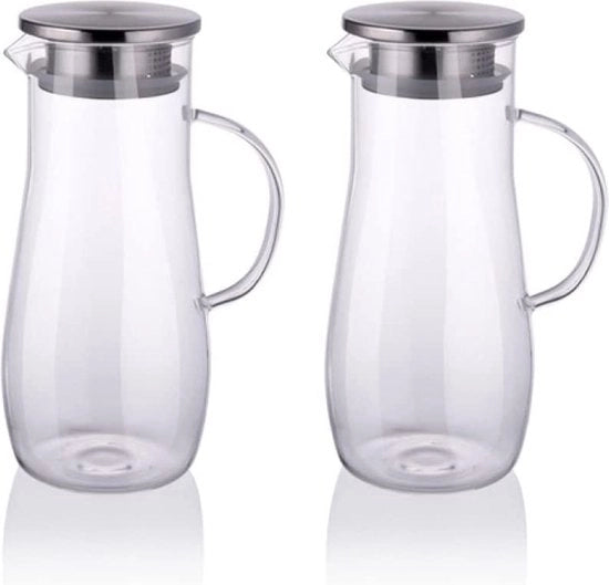 Karaf con coperchio 1,4 litri per ghiaccio e succhi di frutta acqua can waterkaraf (1 pezzo)