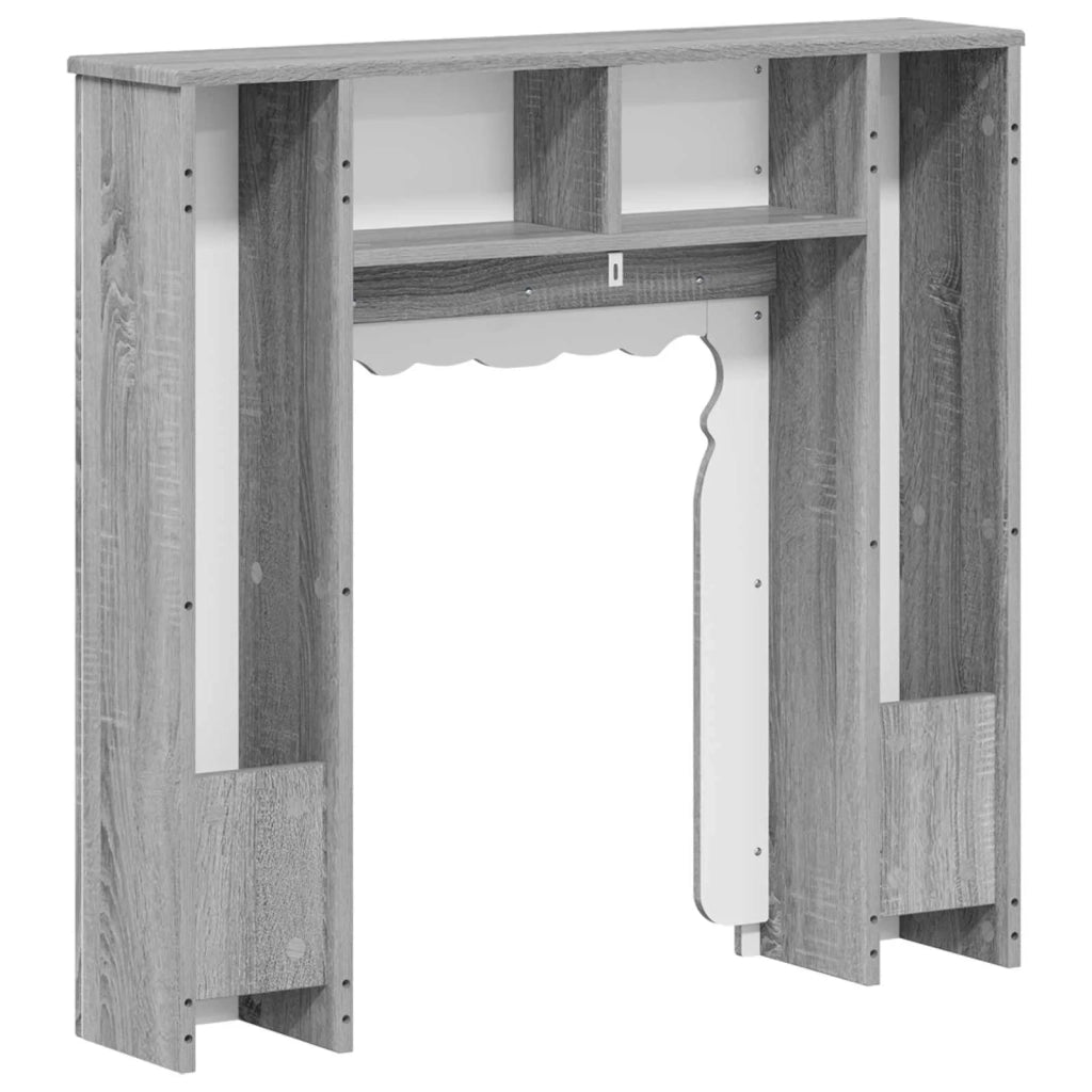 Cornice per camino Sonoma grigio 93 x 20 x 89 cm 8006630