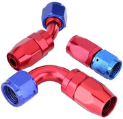 Adattatore di raffreddamento per olio - Flessibile - 3 pezzi - Languite da 90° - Adattatore per tubo - In alluminio anodizzato - Codice AN8