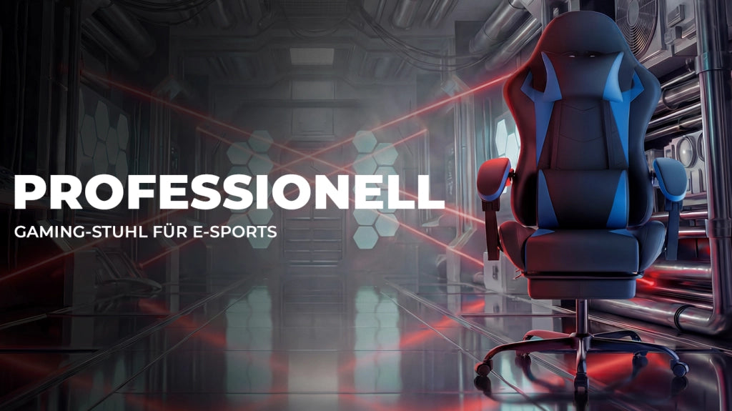 SEDIA DA GAMING Ergonomica, schienale reclinabile, Nero/Blu