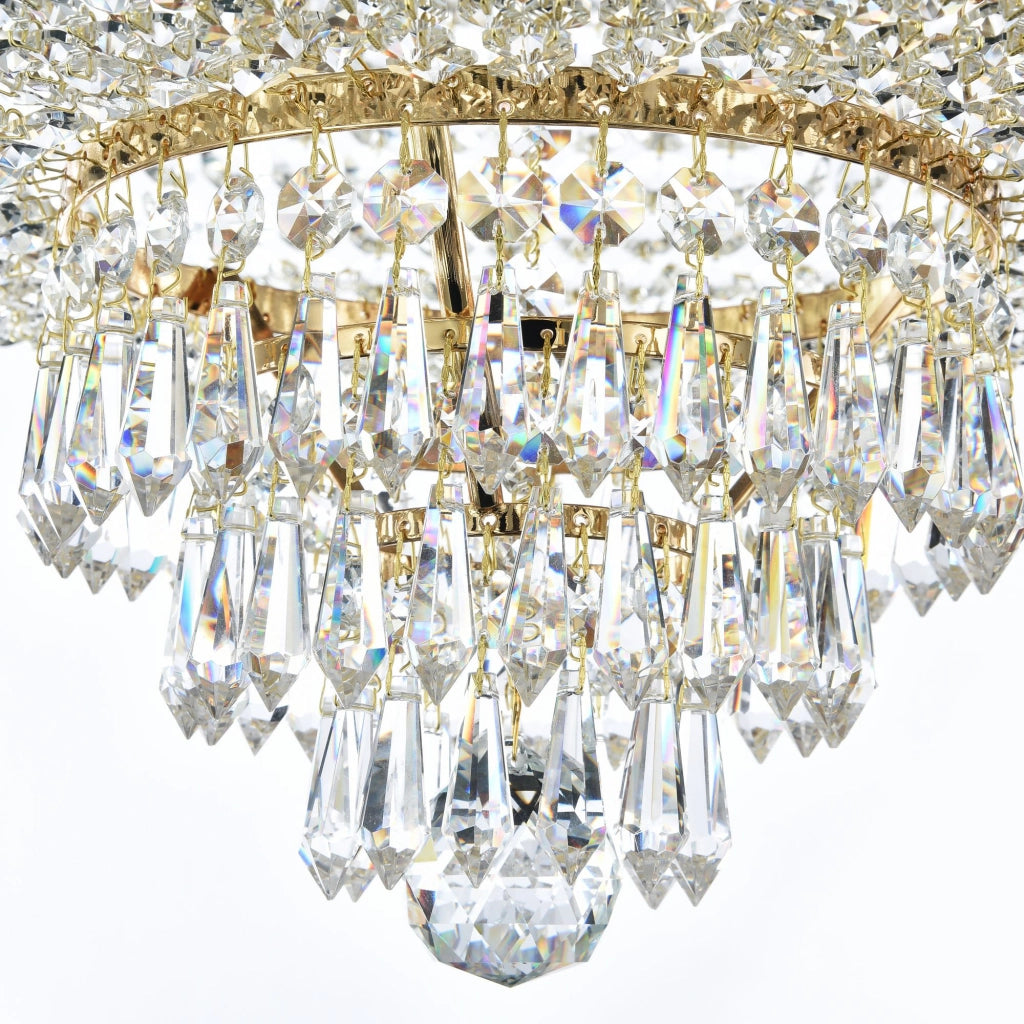 Maytoni Plafoniera contemporanea Palace 6 luci E27 oro antico metallo cristallo