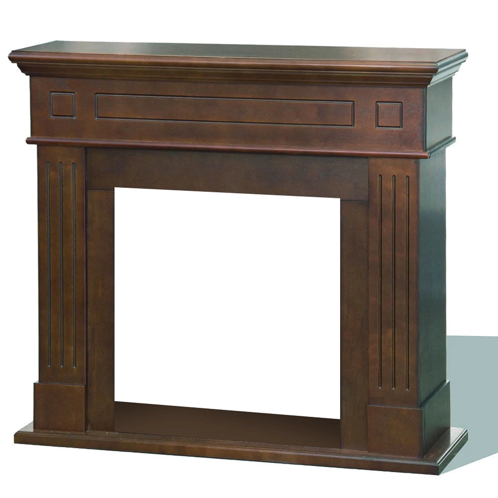 Cornice per Camino 110x36x100 cm Cambridge Rivestimento in Legno Noce