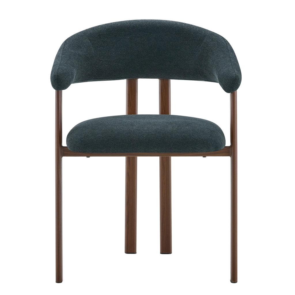 Set 2 Sedie da Pranzo in Tessuto ¨C Xylo ¨C Nero, Gambe in Metallo