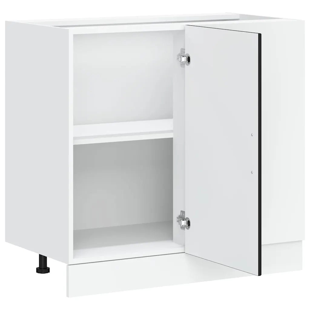 Mobiletto da cucina-Armadio da cucina "Kalmar" Nero in legno ingegnerizzato 390163