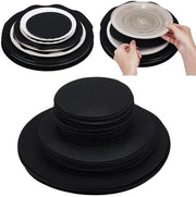 Organizzatori di Cucina 90 Unità - Protezioni di Piatto in Vetro - Pads in Gomma Nera - Tre Dimensioni - Organizzatori di Cucina - Design Facile - Protezioni di Servizio