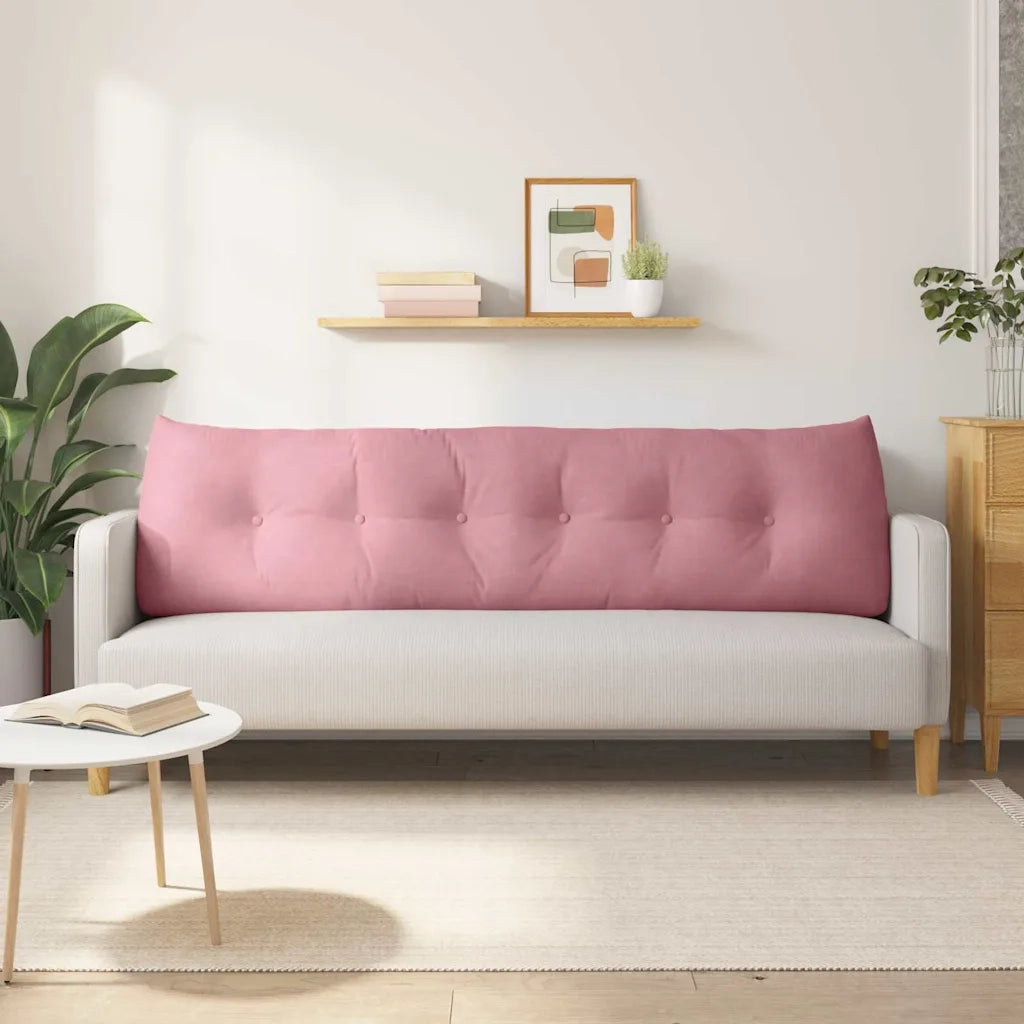 Cuscino per Schiena Rosa 180 x 24 x 50 cm Velluto 42014578