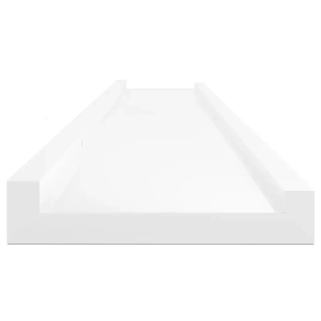 Mensole da Parete 2 pz Bianco Lucido 115x9x3 cm 326657