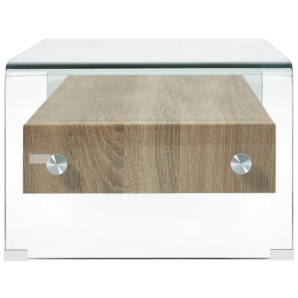 Tavolino da CaffÃ¨ Trasparente 98x45x31 cm in Vetro Temperato cod mxl 18480