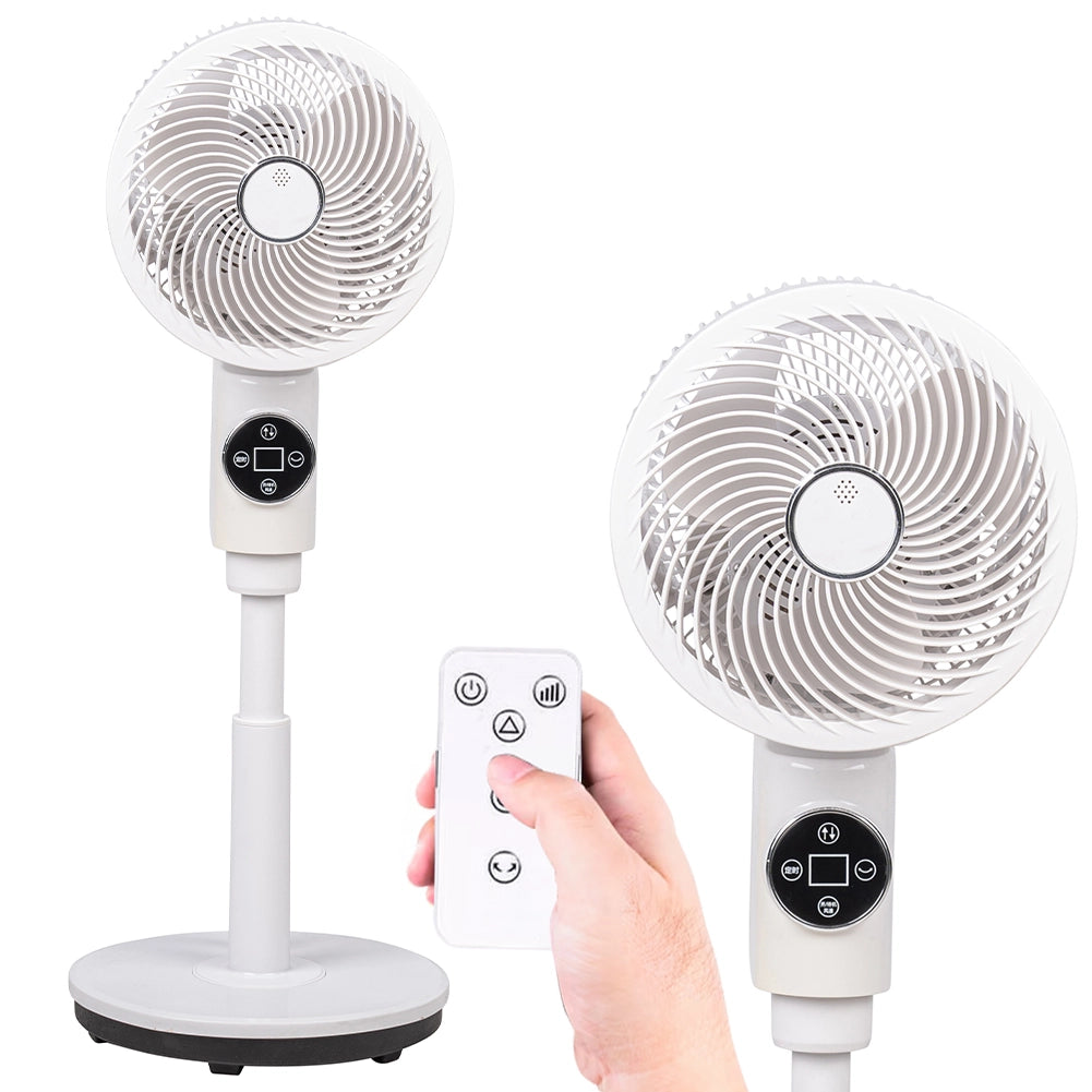 Ventilatore a Piantana 50 W Telecomando 6 Velocità Timer e Base Antiribaltamento
