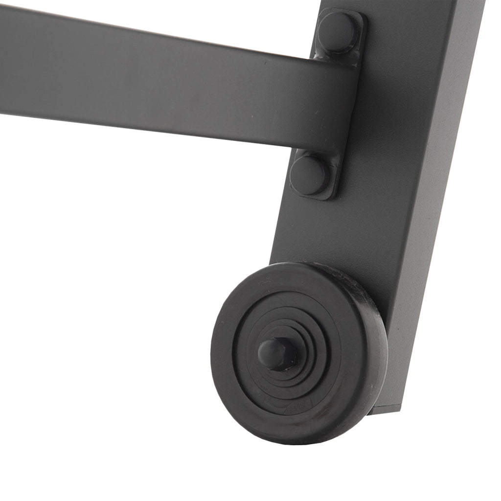 Set di 2 lettini BARBADOS in textilene nero eTavolino - alluminio grigio antracite