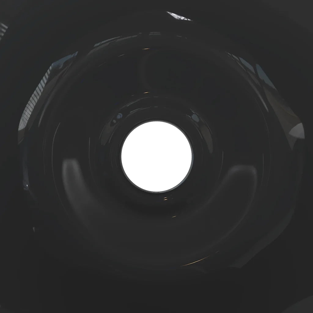 Lavandini 2 pz Nero Lucido Ø42x14 cm in Ceramica 42000314