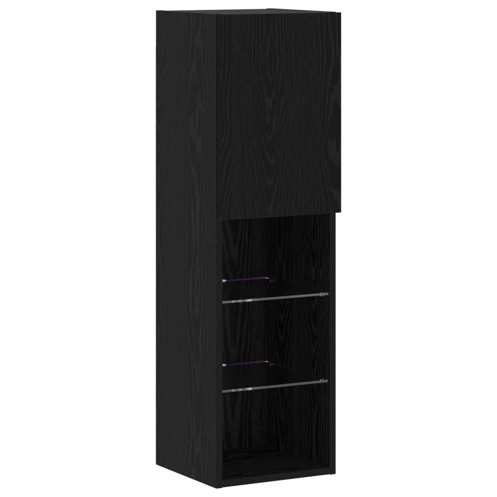 Set mobile TV 6 pcs Rovere nero Legno multistrato 3334382