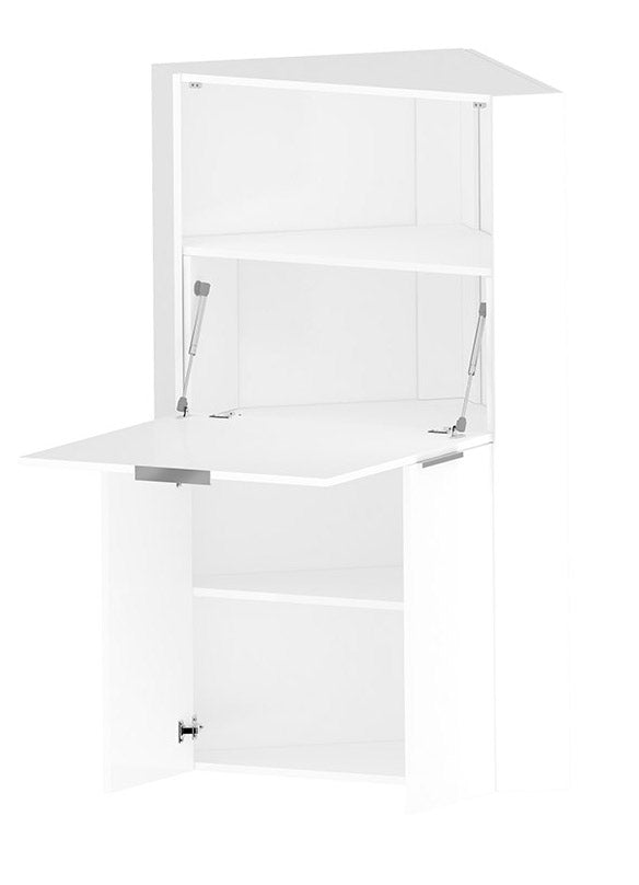 Scrivania Angolare 70x35x140 cm Dalia Bianco Lucido