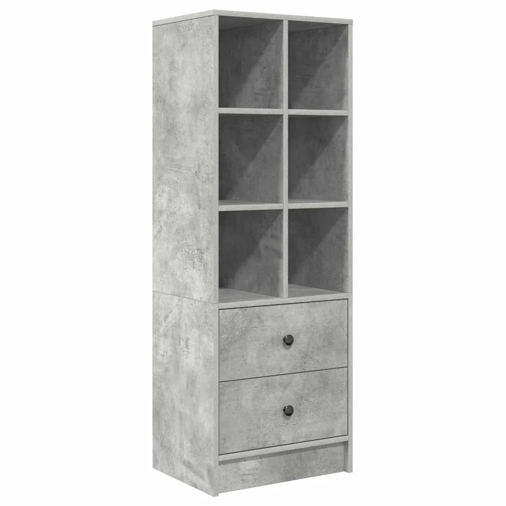 vidaXL Credenza Grigio cemento 45.5 x 34 x 127 cm Legno multistrato