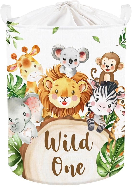 Cassetto per bambini con maniglia, contenitore pieghevole per abiti e giocattoli, cassettone per bambino e bagno, leone, 36 * 45 cm