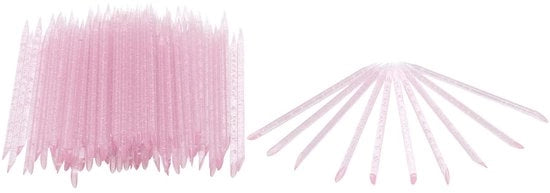 Kit di smussamento per unghie multifunzionale da 100 pezzi - Pattini smussanti per unghie da gettare - Nagelreinigingsstick - Pratico per salone di bellezza - Doppio utilizzo - Pattini smussanti per unghie
