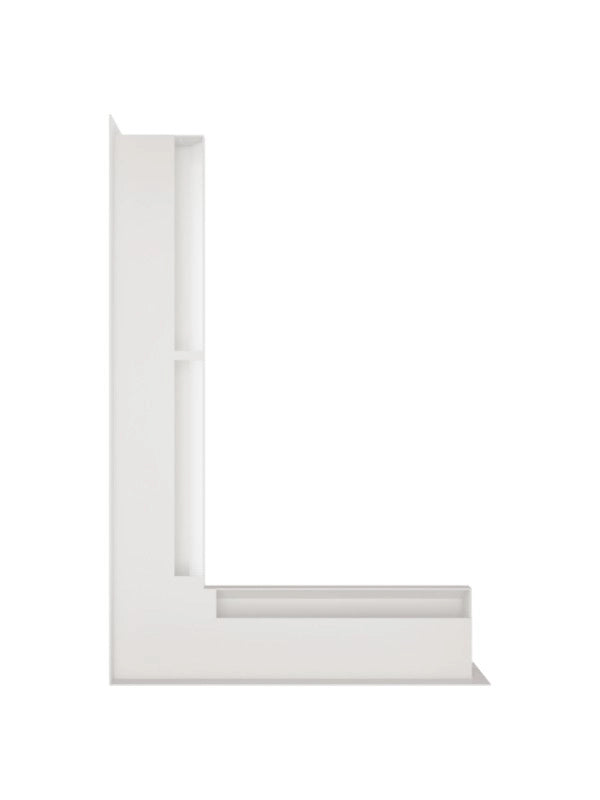 Griglia di ventilazione Angolare per camino 60x600x400 - Loft Angle sinistra bianca
