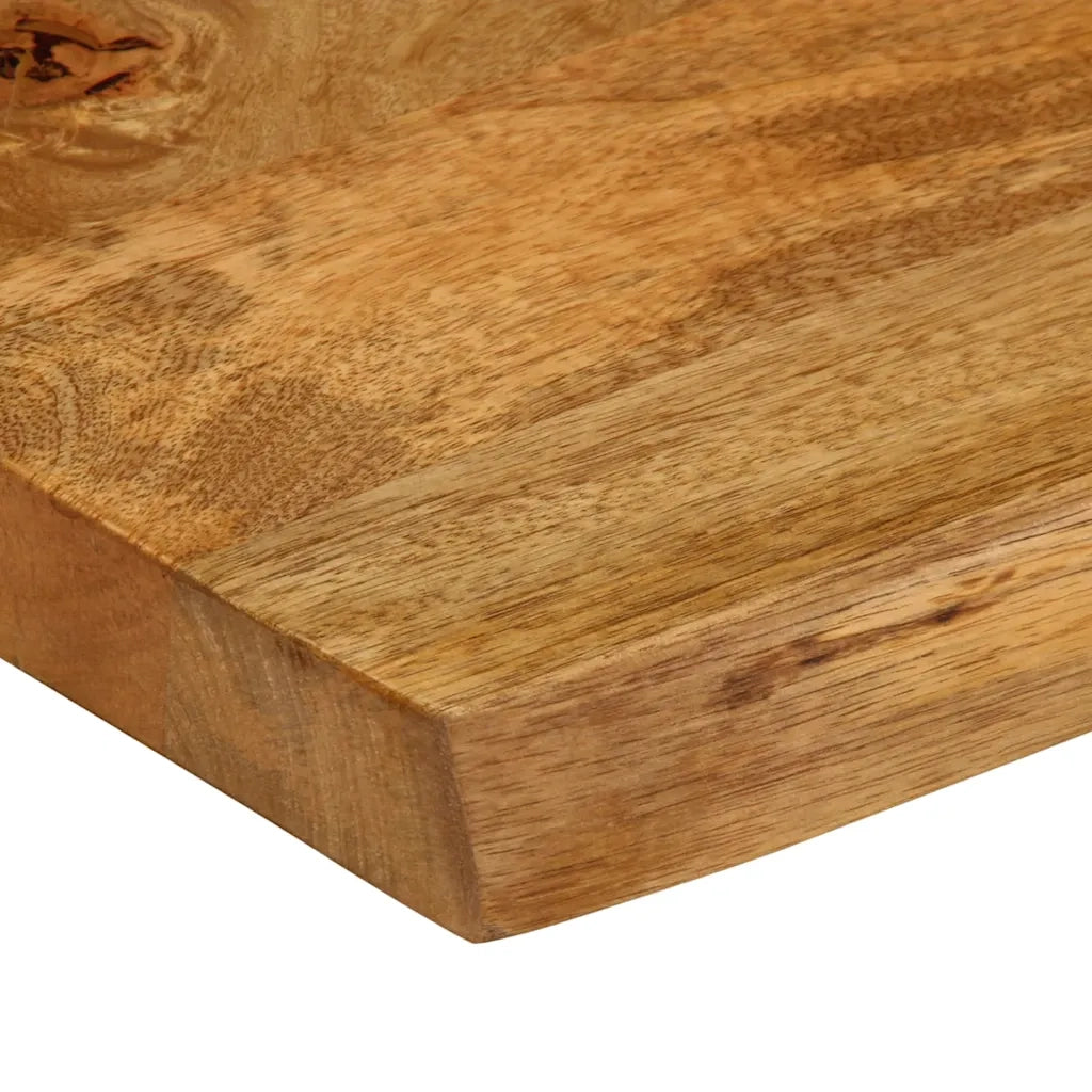 Piano per Tavolo 80x60x3,8cm Bordi Vivi in Legno Massello Mango 370788
