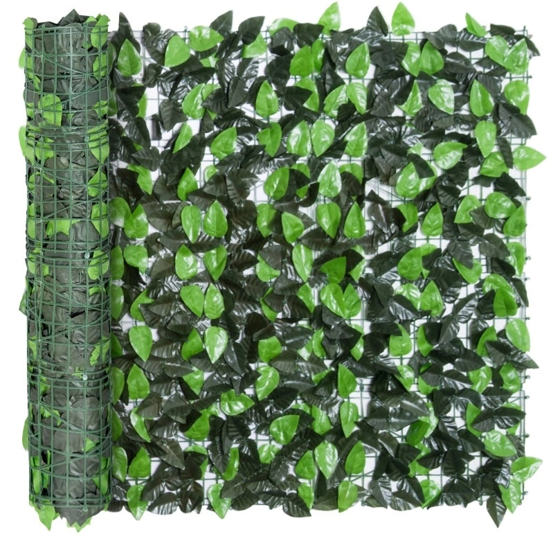 Siepe artificiale frangivista 300x100 cm in plastica verde scuro da giardino