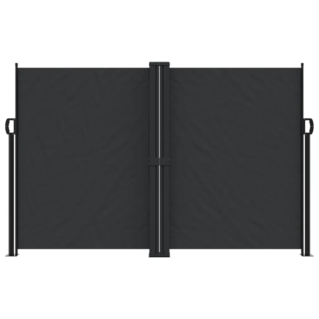 Tenda da Sole Laterale Retrattile-Tenda parasole per balcone per giardino Nera 160x1000 cm 326023