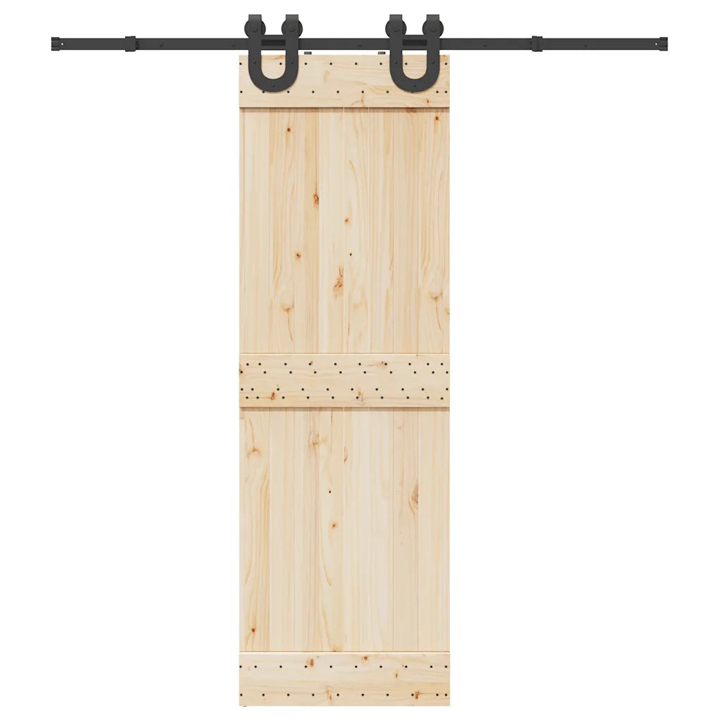 Kit di Binari per Porte Scorrevoli 200 cm Acciaio Nero 4009721
