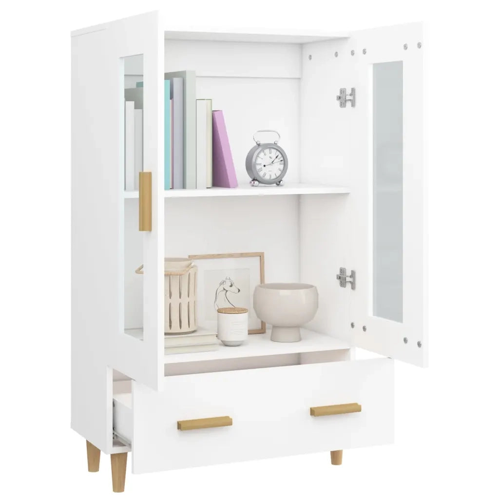 Credenza Bianca 70x31x115 cm in Legno Ingegnerizzato cod mxl 25251