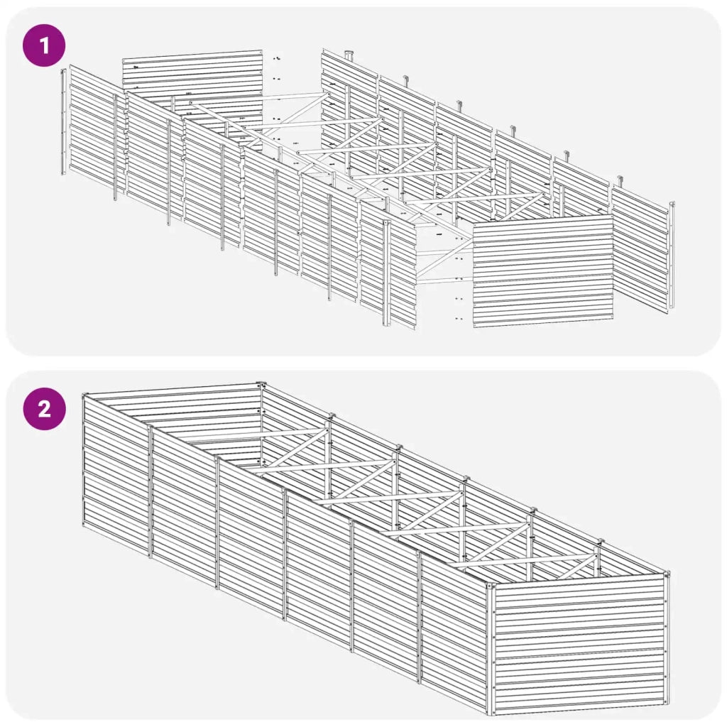 Letto rialzato da giardino Marrone 480 x 80 x 55 cm 8006443