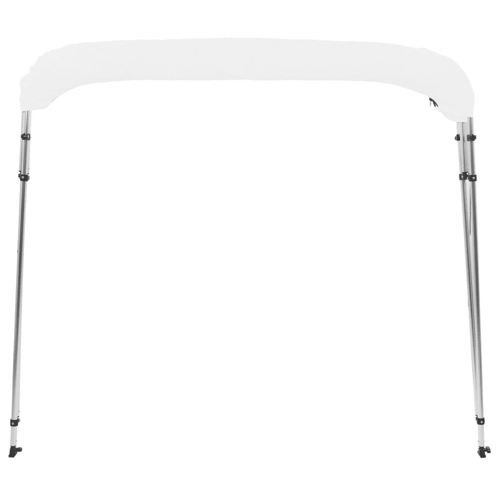 Bimini di Prua con Tendalino a 4 Archi Bianco 243x196x137 cm 92368